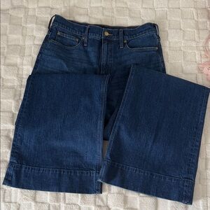 J. Crew Dark Blue Wide Leg Jeans